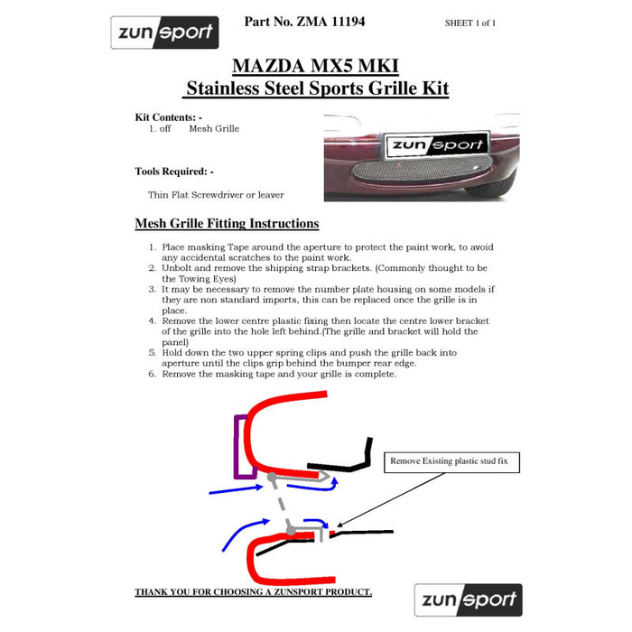 Mazda Mx-5 Mark 1 - Zunsport