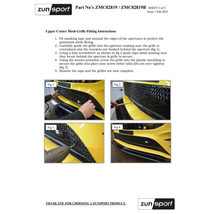 Mercedes Amg A35 (W177) & Cla 200 Amg Line - Centre Grille Set - Zunsport