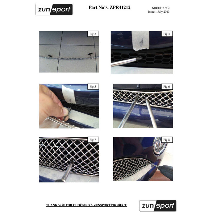 Peugeot 208 - Front Grille - Zunsport