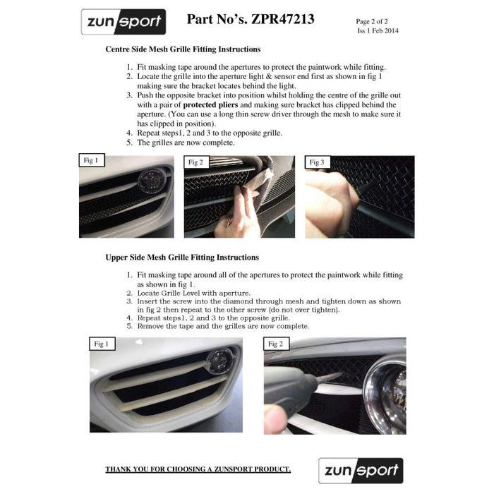 Porsche Cayman S 981 (Manual And Pdk Without Sensors) - Outer Grille Set - Zunsport