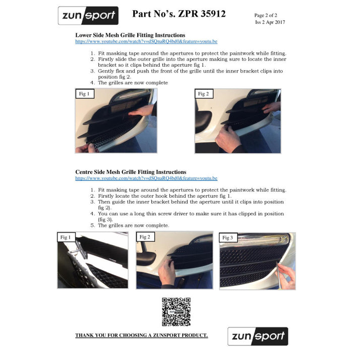 Porsche Boxster 981 - Complete Grille Set (With Parking Sensors) - Zunsport