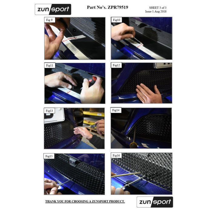 Porsche 992 Carrera (Sport Design Package) - Front Grille Set - Zunsport