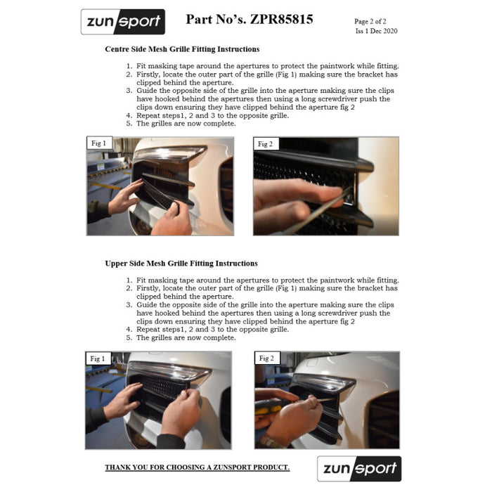 Porsche Cayenne 958.2 Facelift - Front Grille Set - Zunsport