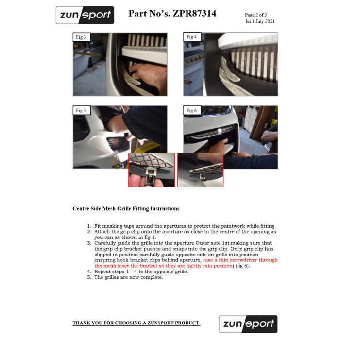 Porsche Macan Gts - Outer Grille Set - Zunsport