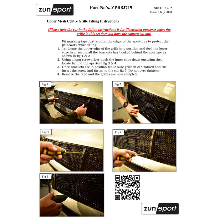 Porsche Macan Gts Facelift - Front Grille Set - Zunsport