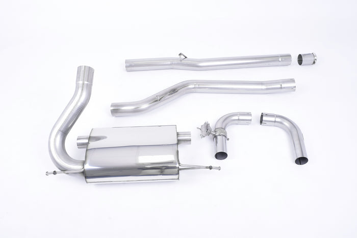 Focus RS Mk3 Non-Res Cat Back Exhaust Carbon Jet Tips - Milltek Sport