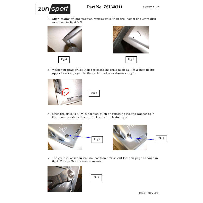 Subaru Impreza Sti Air Dam Grille Set Zunsport VUDU Performance