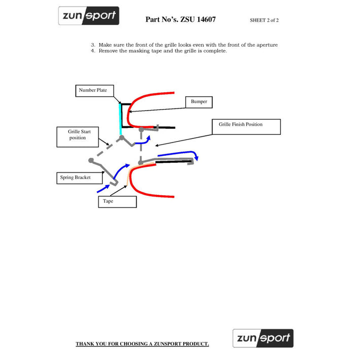 Subaru Impreza Sti 2008 My - Full Grille Set - Zunsport