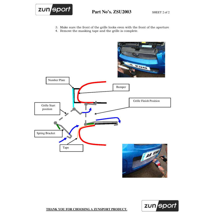Subaru Impreza Blob Eye Full Front Grille Set - Zunsport