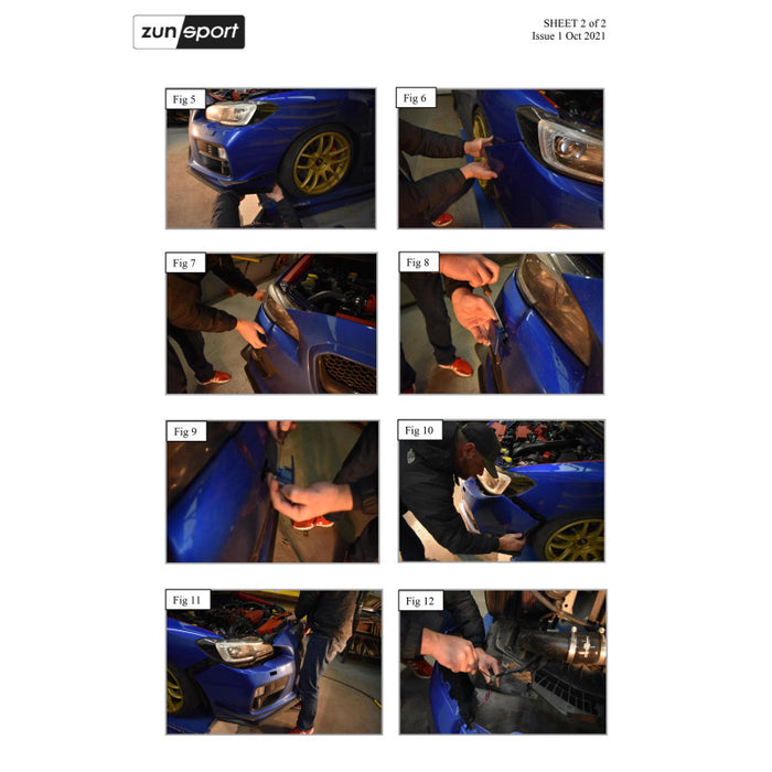 Subaru Wrx Sti Va Facelift - Full Grille Set - Zunsport