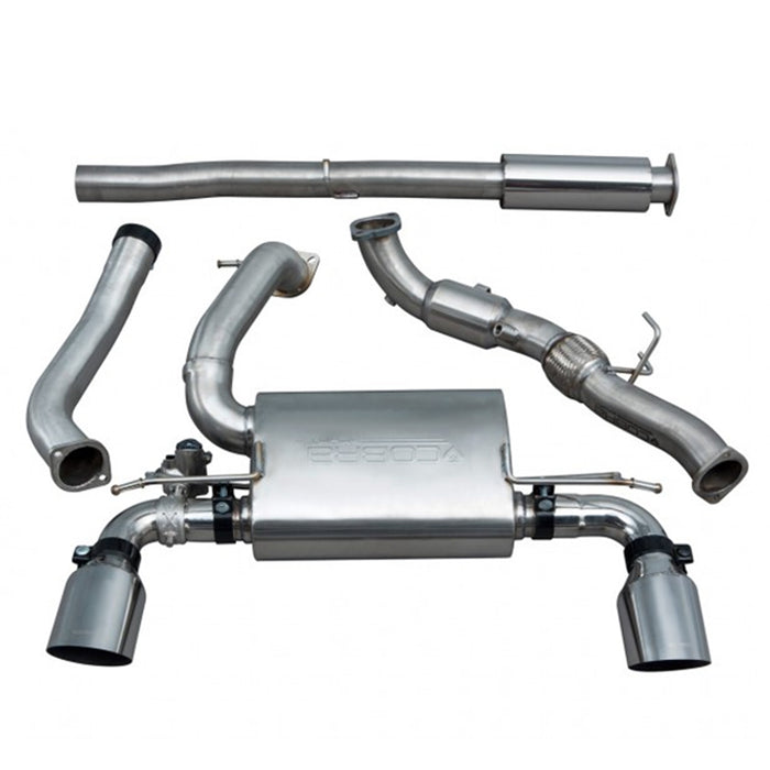 Cobra Sport Valved & Resonated Turbo Back Sports Cat - Focus RS Mk3
