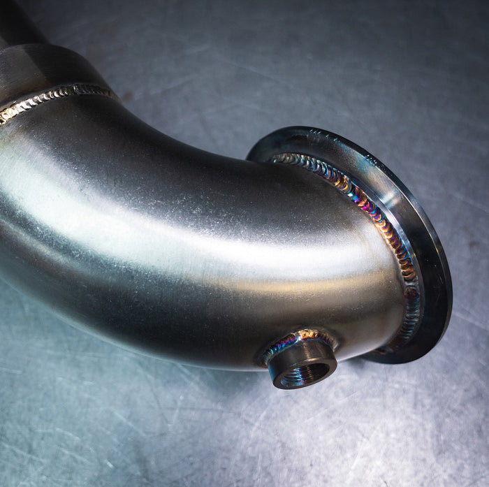 VW Golf R (Mk8) 2.0 TSI (21>) Front Downpipe Sports Cat / De-Cat Performance Exhaust - Cobra Sport