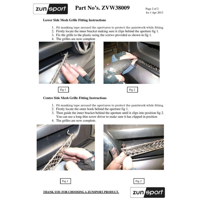 VW T5 Van - Upper Grille Set - Zunsport