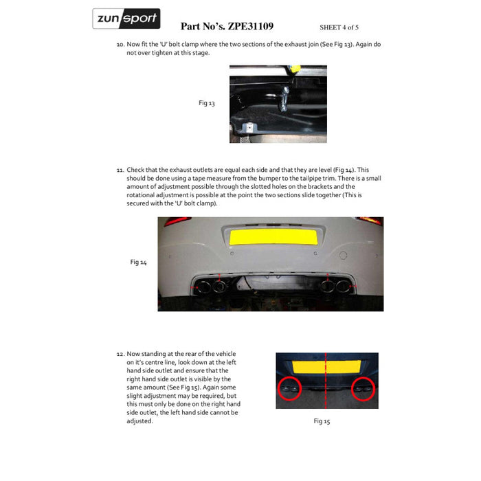 Peugeot Rcz Quad Exhaust Conversion - 2.0 Hdi 163Hp - Zunsport