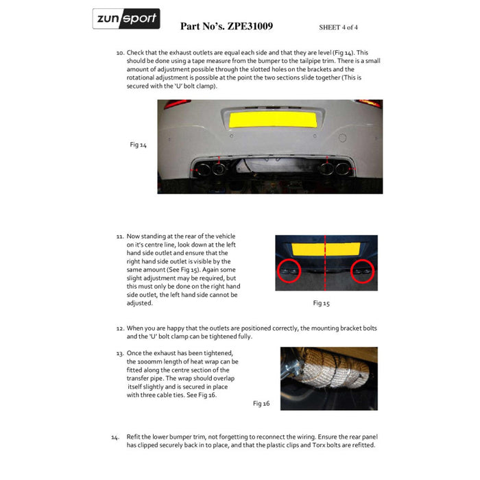 Peugeot Rcz Quad Exhaust Conversion - 1.6 200Hp - Zunsport