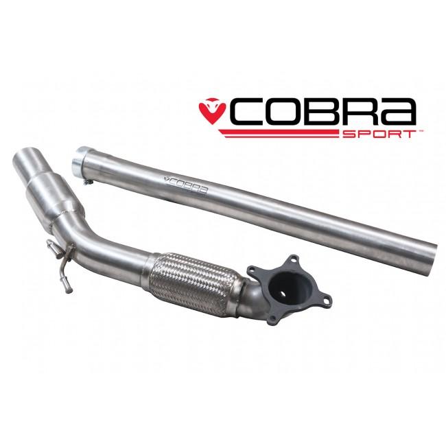 Audi TT (Mk2) 1.8/2.0 TFSI (2WD) 2011-14 Front Downpipe Sports Cat / De-Cat Performance Exhaust - Cobra Sport