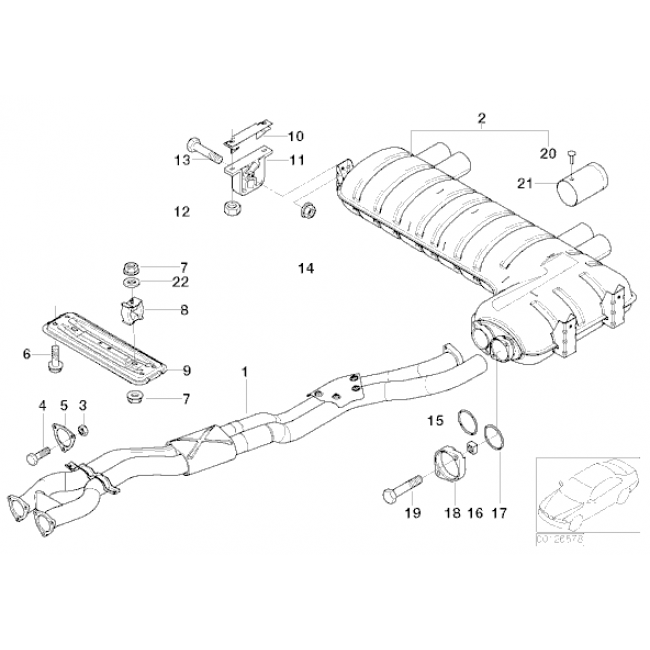 BMW M3 (E46) Performance Exhaust Centre Section - Cobra Sport