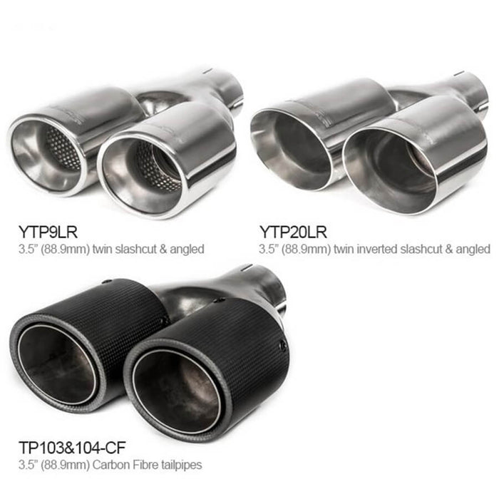 Cobra Sport Cat Back Exhaust System Tailpipe Options for the BMW M2