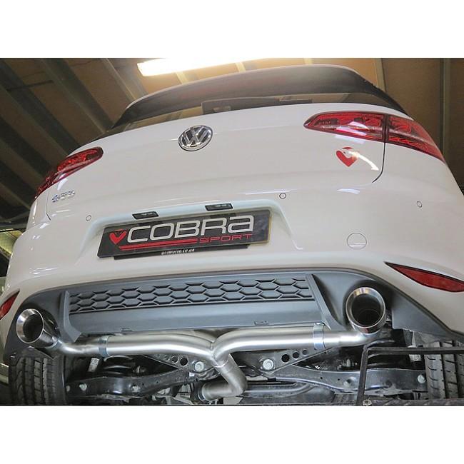 VW Golf GTD (Mk7) 2.0 TDI (5G) (14-17) GTI Style Cat Back Performance Exhaust - Cobra Sport