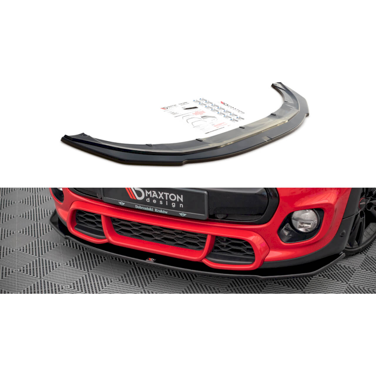 Mini Cooper S F56 JCW 17 20 Front Splitter Maxton Design