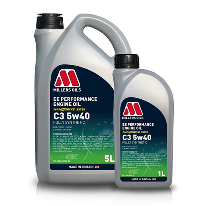 EE Performance C3 5w40 Engine Oil - Millers Oils