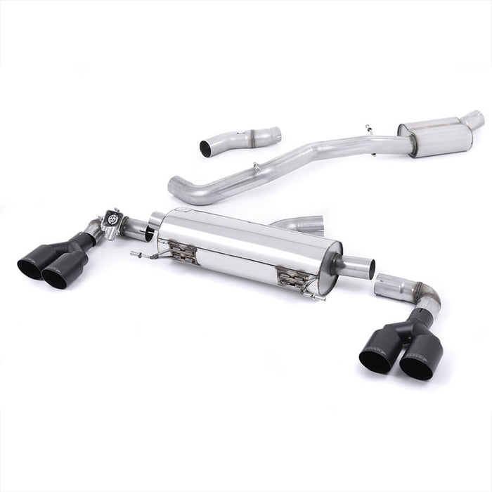 Milltek Sport Resonated Cat Back with Black Circle Tips for the Audi S1