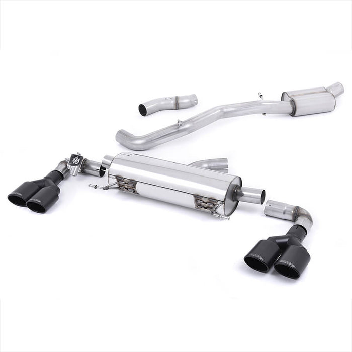 Milltek Sport Resonated Cat Back with Black Oval Tips for the Audi S1