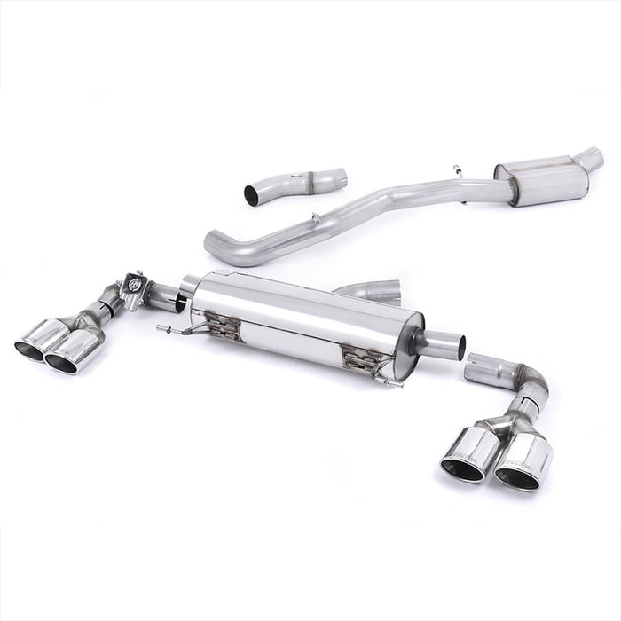 Milltek Sport Resonated Cat Back with Polished Oval Tips for the Audi S1