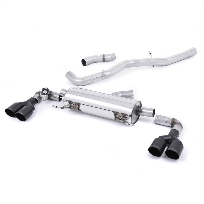 Milltek Sport Non Resonated Cat Back with Black Circle Tips for the Audi S1