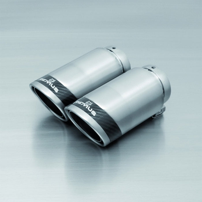 Remus Exhausts Slash Cut Silver with Carbon Stripe Tips