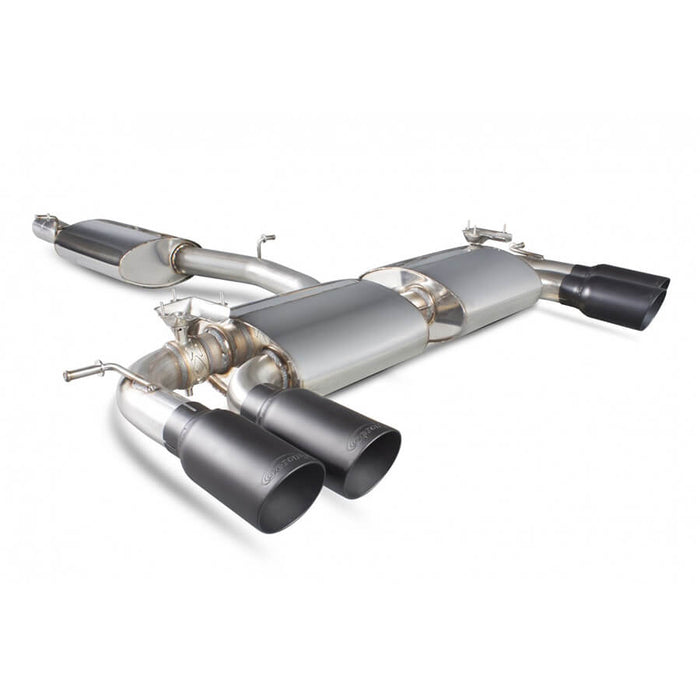 Scorpion Exhausts Resonated and Valved Cat Back Exhaust System for the VW Golf R Mk7 with Daytona Ceramic Tailpipes
