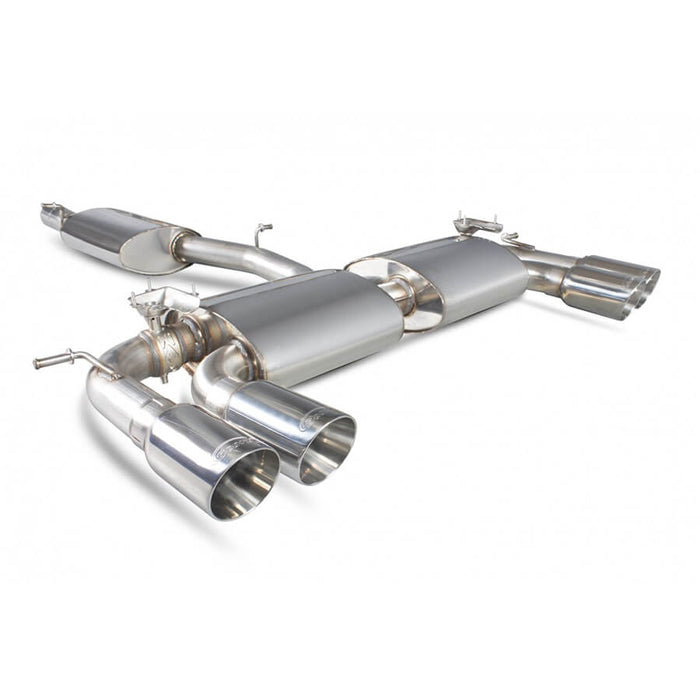 Scorpion Exhausts Resonated and Valved Cat Back Exhaust System for the VW Golf R Mk7 with Daytona Tailpipes