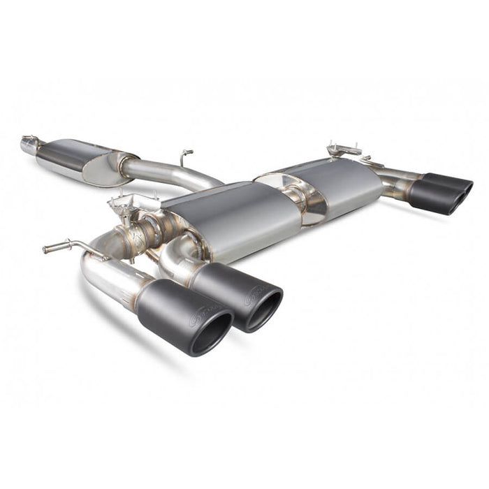 Scorpion Exhausts Resonated and Valved Cat Back Exhaust System for the VW Golf R Mk7 with Monaco Ceramic Tailpipes