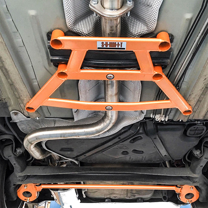 SUMMIT Rear Lower Back 6 Point Exhaust Tunnel Brace on the Ford Fiesta