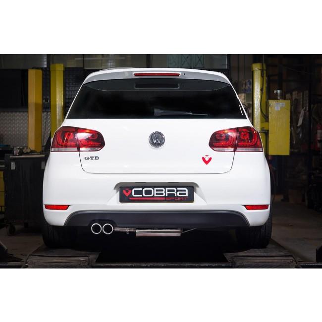 VW Golf GTD (Mk6) 2.0 TDI (5K) (09-13) Cat Back Performance Exhaust - Cobra Sport