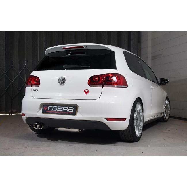 VW Golf GTD (Mk6) 2.0 TDI (5K) (09-13) Cat Back Performance Exhaust - Cobra Sport