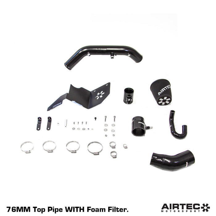 AIRTEC MOTORSPORT RS-STYLE 76MM TOP INDUCTION PIPE FOR FIESTA ST180 - Car Enhancements UK