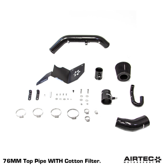 AIRTEC MOTORSPORT RS-STYLE 76MM TOP INDUCTION PIPE FOR FIESTA ST180 - Car Enhancements UK