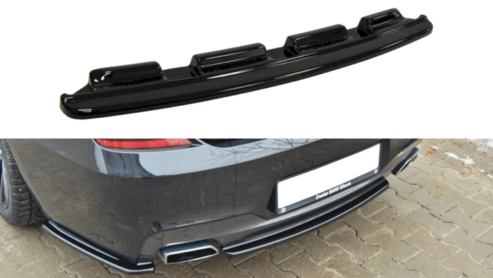 Maxton Design - CENTRAL REAR SPLITTER BMW 6 GRAN COUPE M-SPORT (NO VERTICAL BARS) (2013-2018)