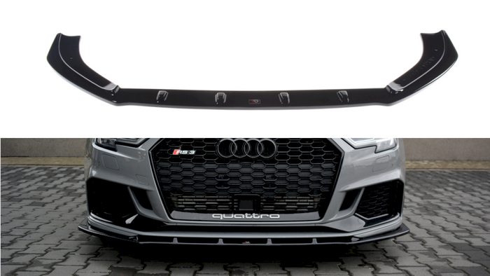 Maxton Design - FRONT SPLITTER V.1 AUDI RS3 8V FACELIFT SEDAN (2017-20)