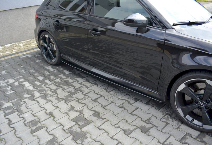 Maxton Design - RACING SIDE SKIRTS DIFFUSERS V.1 AUDI RS3 8V FACELIFT SPORTBACK (2017-20)