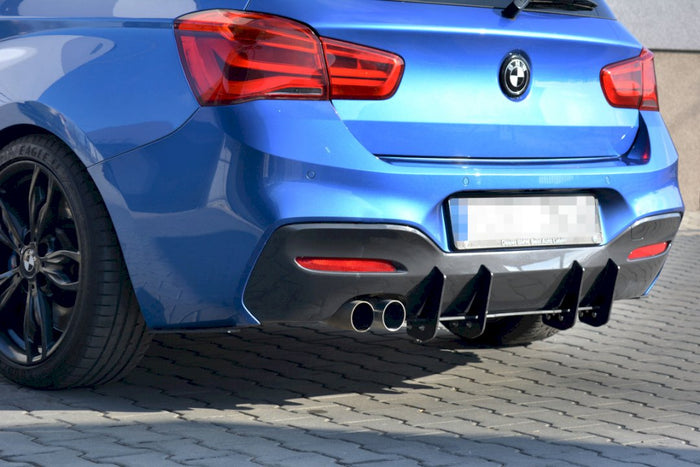 Maxton Design - BMW 1 F20/F21 M-POWER FACELIFT - REAR DIFFUSER V.1 (2015-19)