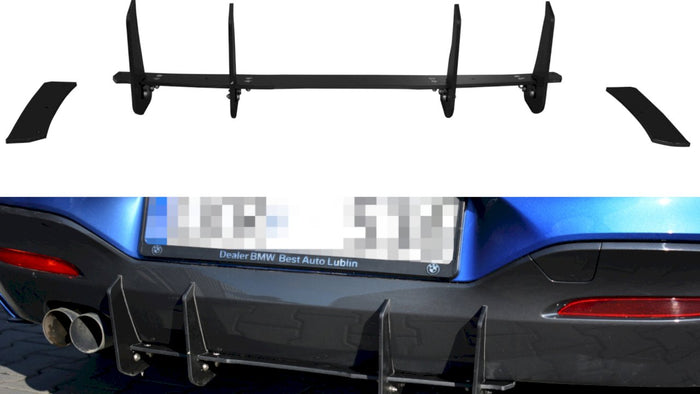 Maxton Design - BMW 1 F20/F21 M-POWER FACELIFT - REAR DIFFUSER V.1 (2015-19)