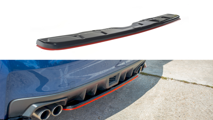 Maxton Design - CENTRAL REAR SPLITTER V.2 SUBARU WRX STI
