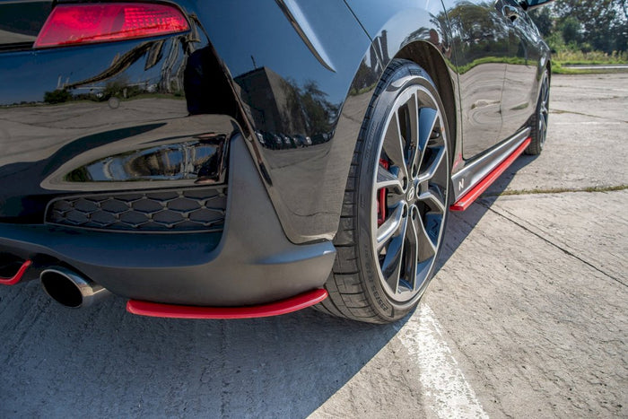 Maxton Design - REAR SIDE SPLITTERS V2 HYUNDAI I30 MK3 N (RED) 2017-