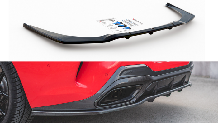 Maxton Design - CENTRAL REAR SPLITTER (WITH VERTICAL BARS) BMW M850I G15 (2018-)