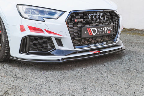 **CLEARANCE** Maxton Design - FRONT SPLITTER V.2 AUDI RS3 8V FACELIFT SPORTBACK (2017-2020) (NO RETURN)