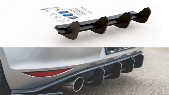 Maxton Design - STREET PRO REAR DIFFUSER V.2 VW GOLF MK 7 GTI 2013-2016