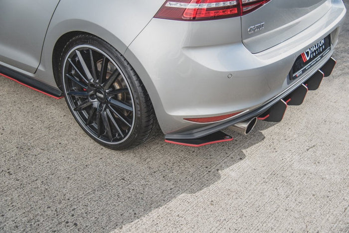 Maxton Design - STREET PRO REAR SIDE SPLITTERS V.2 VW GOLF MK7 GTI