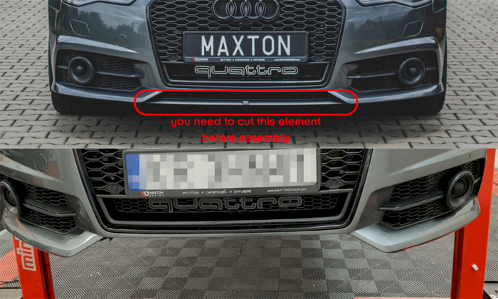Maxton Design - Front Splitter Audi A6 / A6 C7 S-Line / S6 C7 Facelift